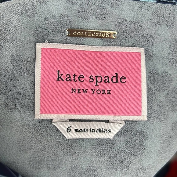 Kate Spade Spade Flower Silk Dress in Storm Cloud Size 6 - Picture 15 of 15